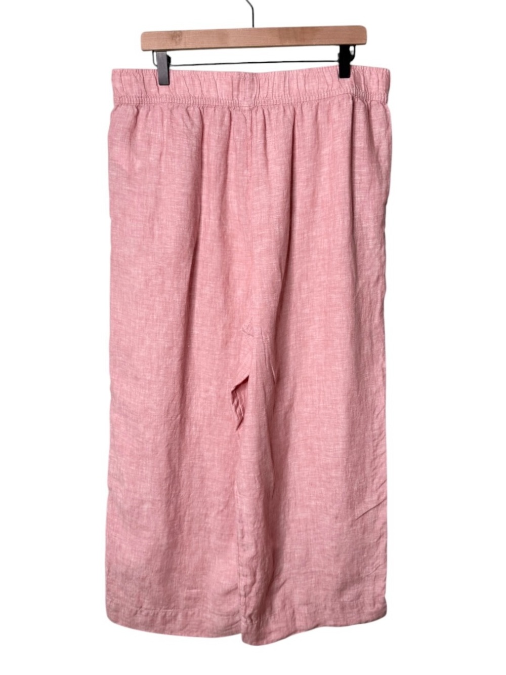 Tahari Linen Wide Leg Pull On Pants Casual Summer Vacation Pink Women's Size XL - Picture 2 of 8